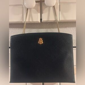 Gold-Accent Black Women's hand held purse